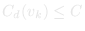 C_d(v_k) ≤ C