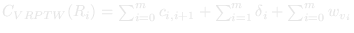 F(R_i) = travel + service + waiting time