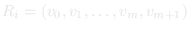 R_i = (x0, x1, …, x_{m+1})