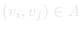 (vi, vj) ∈ A