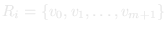 R_i = (x0, x1, …, x_{m+1})