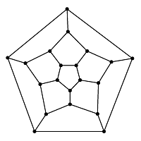 An undirected graph given as input to the Hamiltonian cycle problem